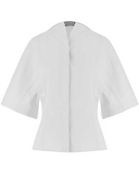 Jacquemus - The Moisson Getailleerde Blouse Met Korte Mouwen - Lyst
