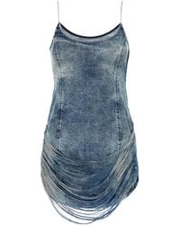 DIESEL - De-dra-short-fsg Mini Dress In Denim - S - Lyst