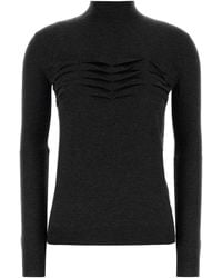 Jil Sander - Charcoal Wool-Cashmere Blend Sweater - Lyst