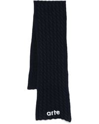 Arte' - Textured Logo Scarf - Lyst