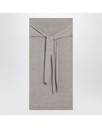 Lemaire - Taupe Trompeloeil Skirt - Lyst