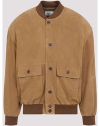 Saint Laurent - Solid Bomber Jacket - Lyst