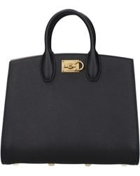 Ferragamo - Borse A Mano Studio Box Donna Pelle Nero - Lyst