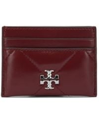 Tory Burch - Bordeaux Cow Leather Card Holder - Lyst