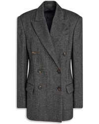 Brunello Cucinelli - Wollen Blazer Met Visgraatmotief - Lyst