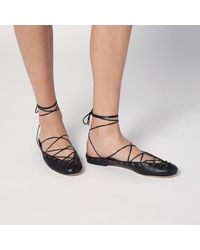 Chloé - Leather Ghillie Ballerinas - Lyst