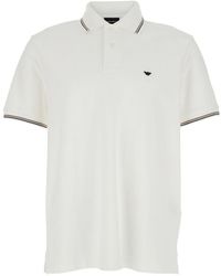 Emporio Armani - Logo Cotton Polo Shirt - Lyst