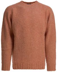 Beams Plus - "Shaggy Bernard" Trui Met Ronde Hals - Lyst
