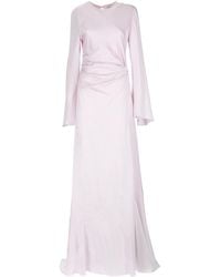 McQueen - Long Dress With Drape - Lyst