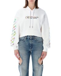 Off-White c/o Virgil Abloh - Flower Cropped Hoodie - Lyst