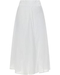 120% Lino - A-Line Linen-Cotton Maxi Skirt - Lyst