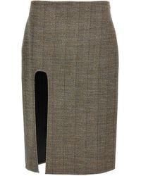 Stella McCartney - Geometric Split Tweed Skirt - Lyst