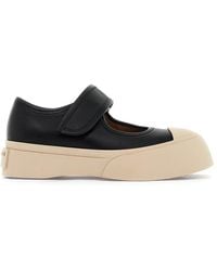 Marni - Pablo Mary Jane Nappa Leather Sneakers - Lyst