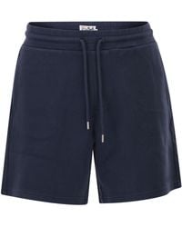 MC2 Saint Barth - Piqué Cotton Shorts With Logo - Lyst