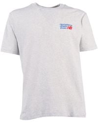New Balance - Athletics Premium Logo T Shirt Ash Heather - Lyst