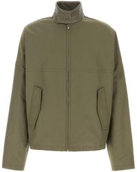 Bottega Veneta - Sage Green Cotton Jacket - Lyst