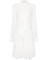 Ermanno Scervino - Mini-Jurk Met Geborduurde Bloemen - Lyst