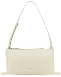 Jil Sander - Ivory Leather Small Empire Shoulder Bag - Lyst