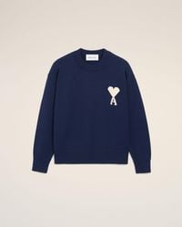 Ami Paris - Ami De Coeur Trui Met Ronde Hals - Lyst
