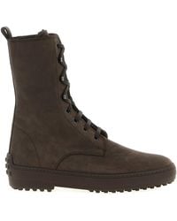 Tod's - Stiefeletten Winter Gommino Aus Nubukleder - Lyst