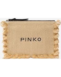 Pinko - Clutch Raffia - Lyst