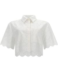 MSGM - Regular Embroidered Shirt - Lyst
