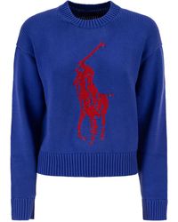 Polo Ralph Lauren - Big Pony Cotton Crew Neck Jumper - Lyst