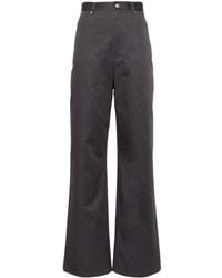 Loewe - High-Waisted Cotton Trousers - Lyst
