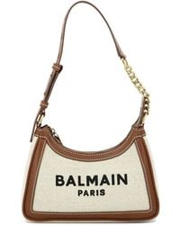 Balmain - Shoulder Bag With Embroidered Logo - Lyst