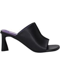 Stella McCartney - Black Leather Sandal - Lyst