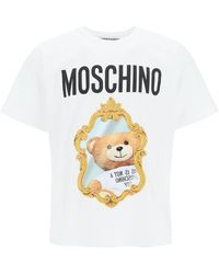 Moschino Camiseta Mirror Teddy Bear Blanco Algodón