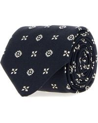 Saint Laurent - Embroidered Jacquard Tie - Lyst