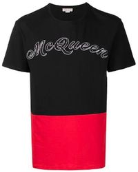 Alexander McQueen - T-Shirt mit Logo aus Baumwolle - Lyst
