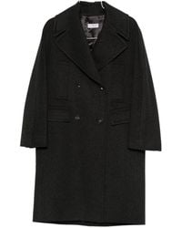Alberto Biani - Wool Double-Breasted Coat - Lyst