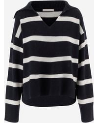 Allude - Cashmere Striped Sweater - Lyst