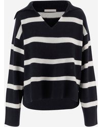 Allude - Pull rayé en cachemire - Lyst