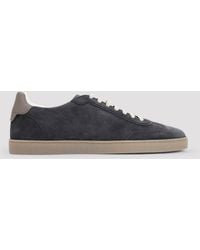 Brunello Cucinelli - Pepper Bison Suede Sneakers - Lyst