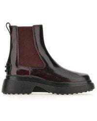 Tod's - Leder Stiefeletten - Lyst
