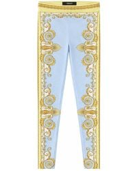 Versace - Barocco Mid-Rise Leggings - Lyst