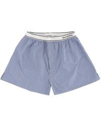 SPORTY&RICH - Striped Logo Shorts - Lyst