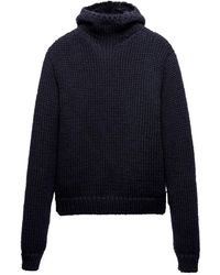 Prada - Pull à capuchon en laine - Lyst