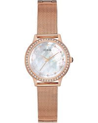Guess Montres Femme Or Rose - Blanc