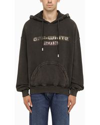 Off-White c/o Virgil Abloh - Off Whitetm Black Hoodie With Print - Lyst
