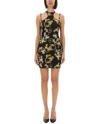 Versace Jeans Couture - Mini Dress Met "outline Barokke" Print - Lyst