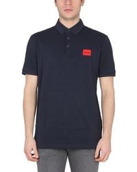 HUGO - Polo Con Patch Logo - Lyst