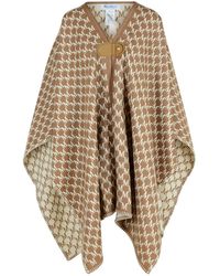 Max Mara - 'editti' Kap In Maagdelijke Wol En Bruin Katoen - Lyst