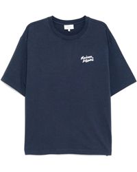 Maison Kitsuné - Handwriting Embroidery Oversize T-Shirt - Lyst