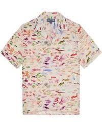 Vilebrequin - Linen Shirt With Multicolour Marine Print - Lyst