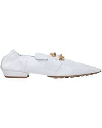 Bottega Veneta - Mocassini Madame Donna Pelle Bianco - Lyst