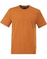 BOSS - Cotton Jersey T Shirt With Logo - Lyst